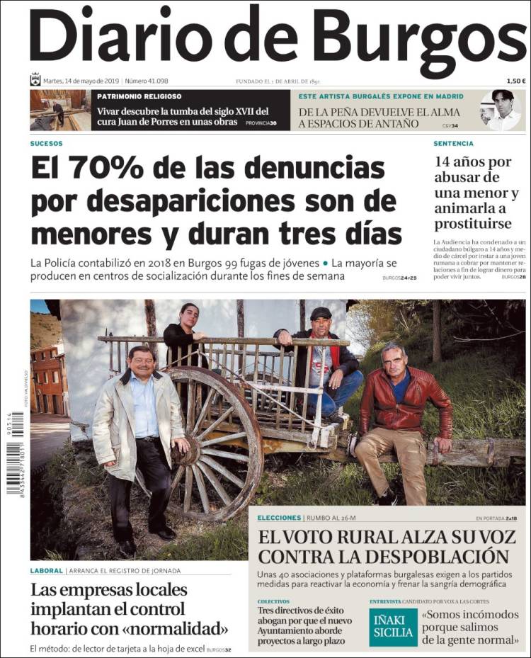 Portada de Diario de Burgos (Espa&ntilde;a)