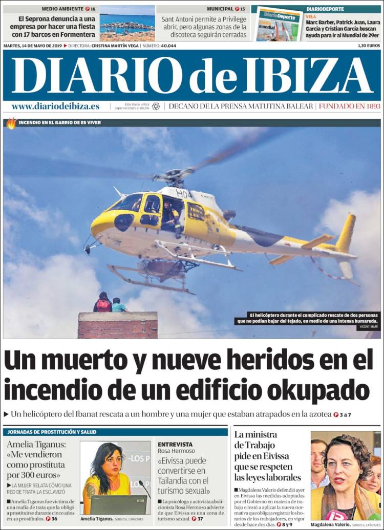 Portada de Diario de Ibiza (Espa&ntilde;a)