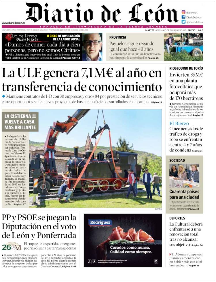 Portada de Diario de León (Espa&ntilde;a)