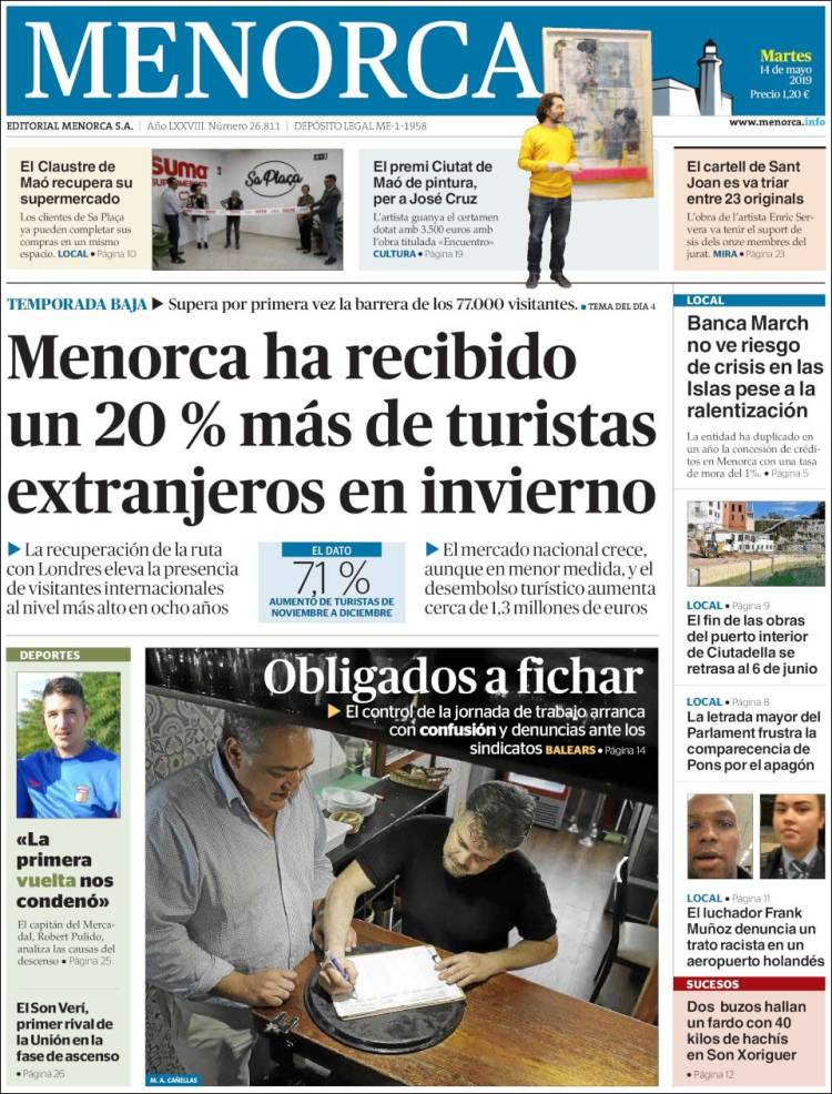 Portada de Menorca - Diario Insular (Espa&ntilde;a)