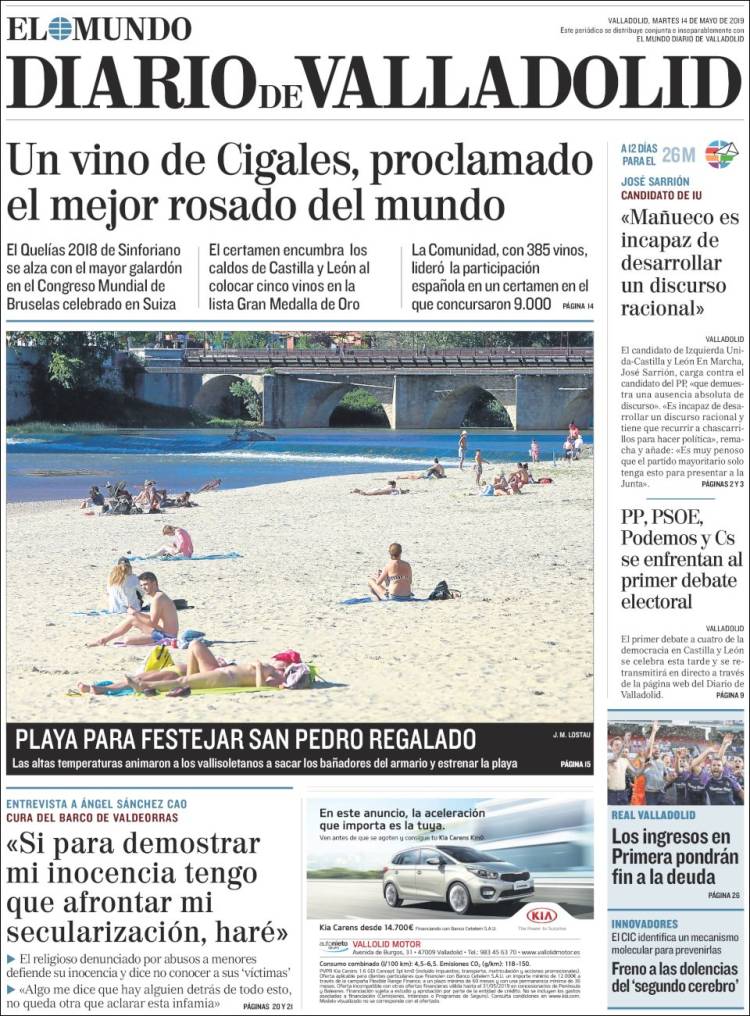 Portada de Diario de Valladolid (Espa&ntilde;a)