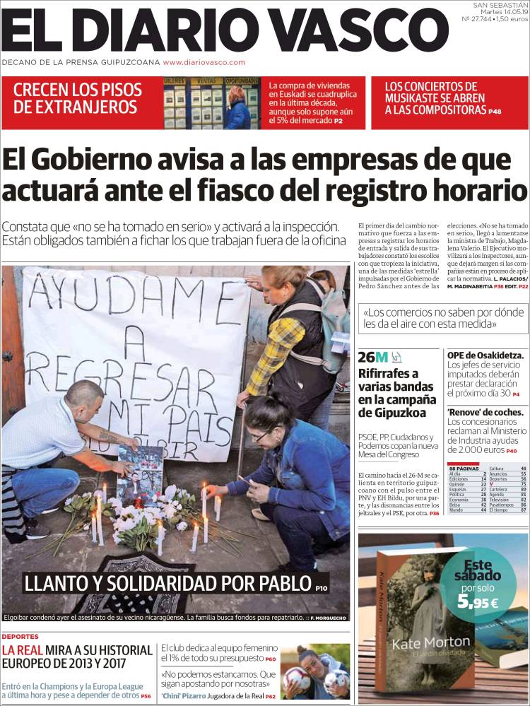 Portada de Diario Vasco (Espa&ntilde;a)