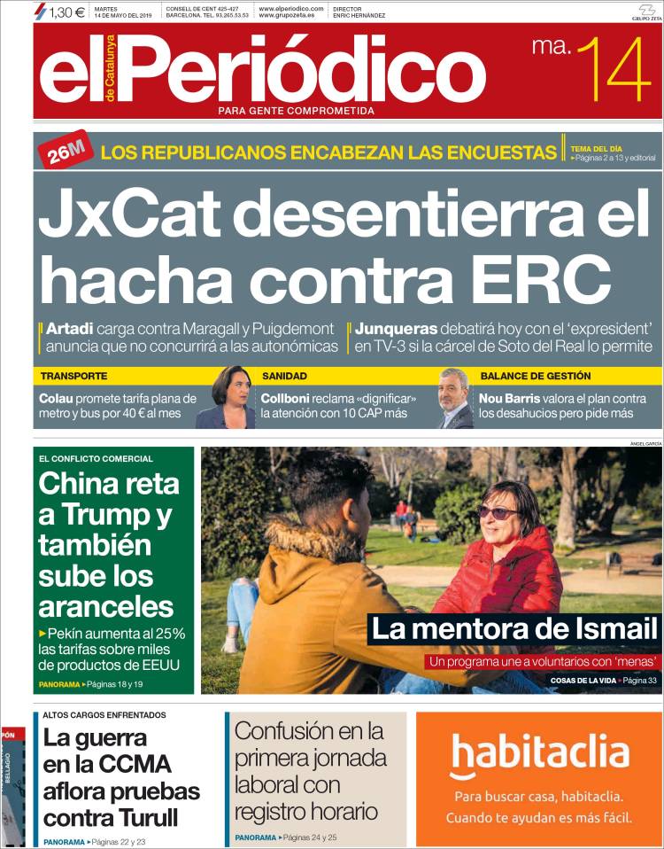 Portada de El Periódico (Espa&ntilde;a)