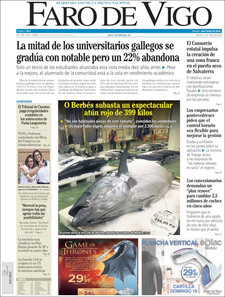 Portada de Faro de Vigo (Espa&ntilde;a)
