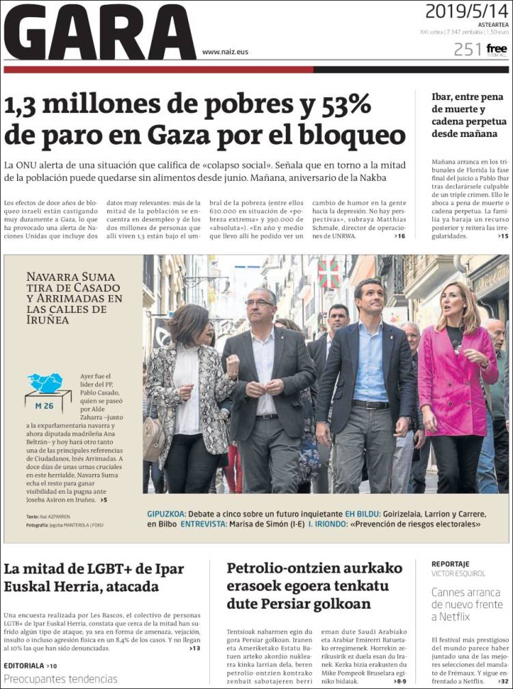 Portada de Gara (Espa&ntilde;a)