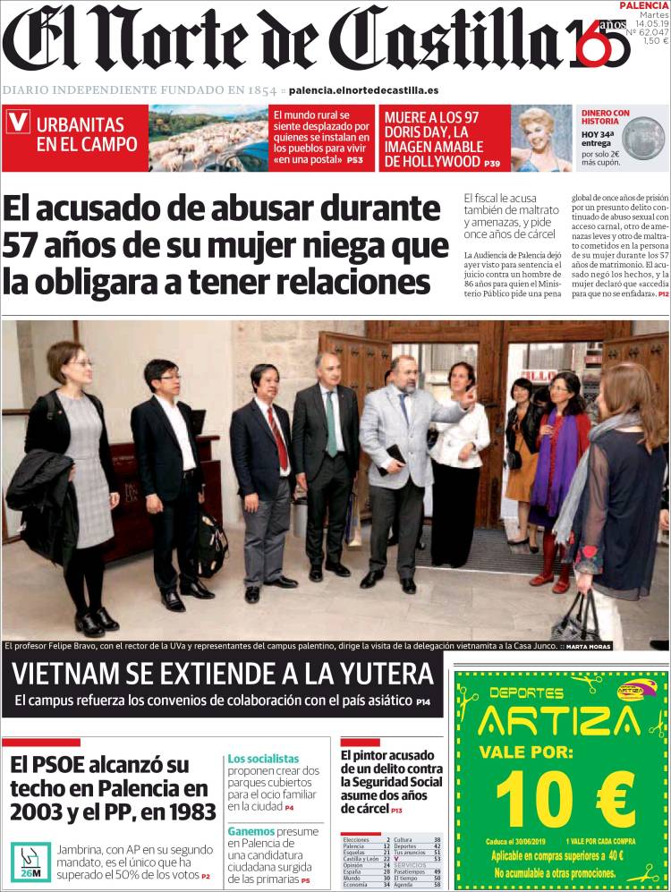 Portada de Norte de Castilla - Palencia (Espa&ntilde;a)