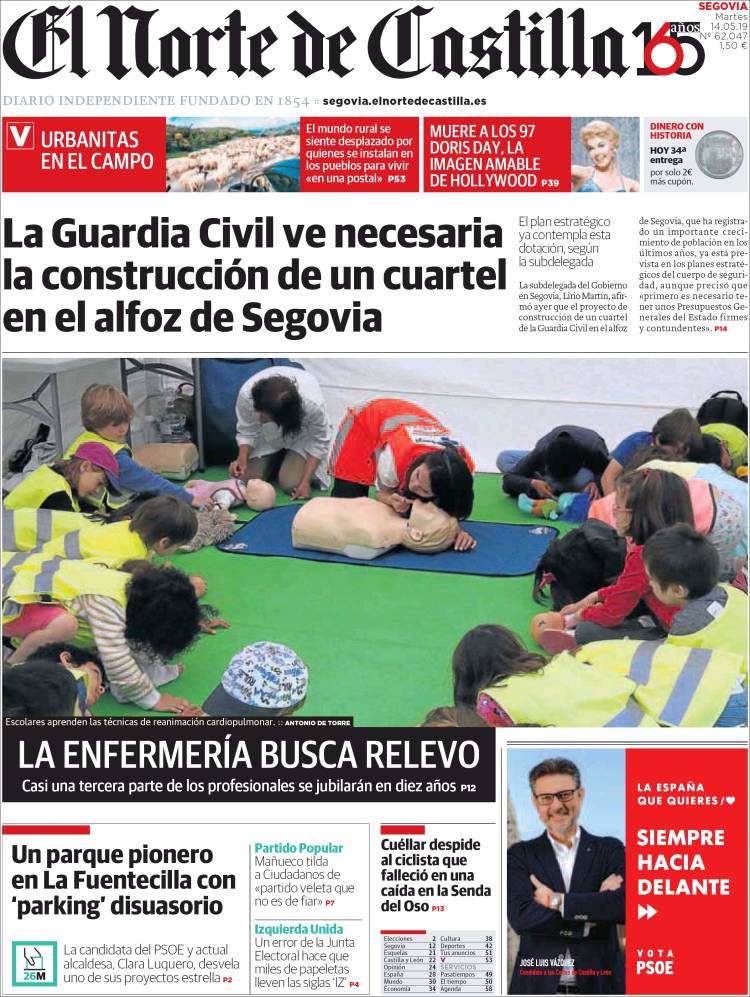 Portada de Norte de Castilla - Segovia (Espa&ntilde;a)