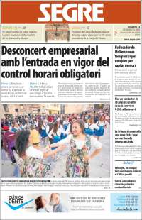 Portada de Segre (Espa&ntilde;a)