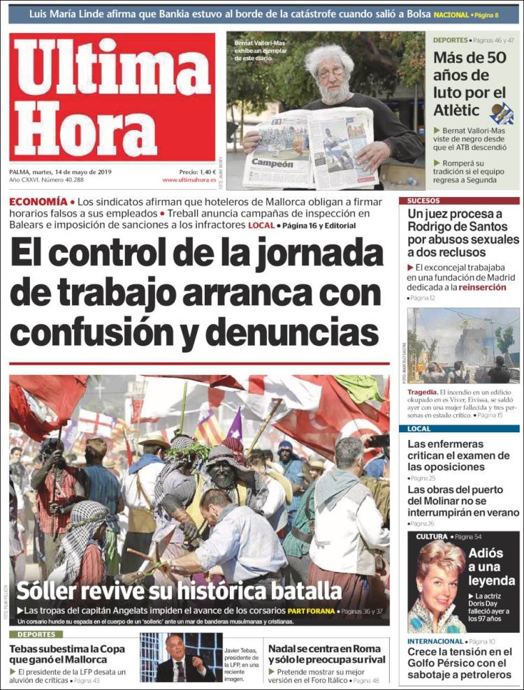 Portada de Última Hora (Espa&ntilde;a)