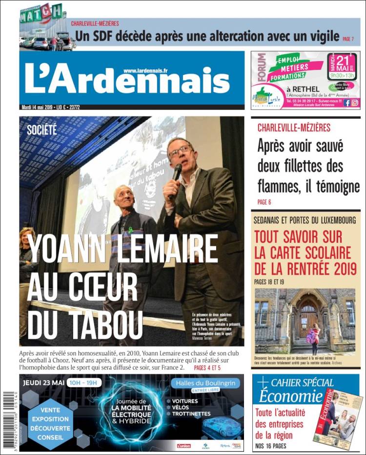 Portada de L'Ardenais (Francia)