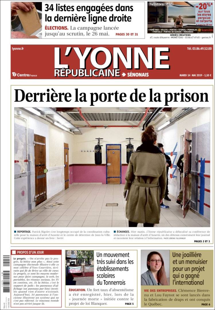 Portada de L'Yonne-Républicaine (Francia)