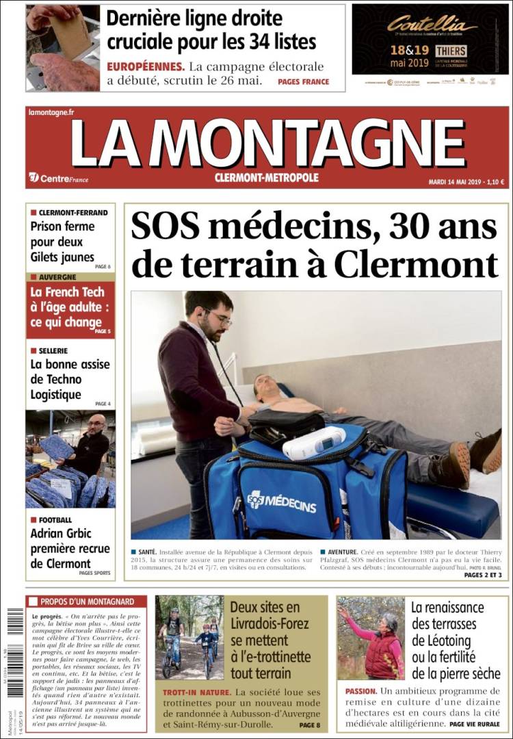 Portada de La Montagne (Francia)