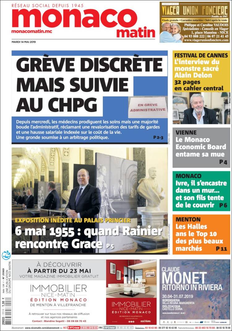 Portada de Nice-Matin (Francia)