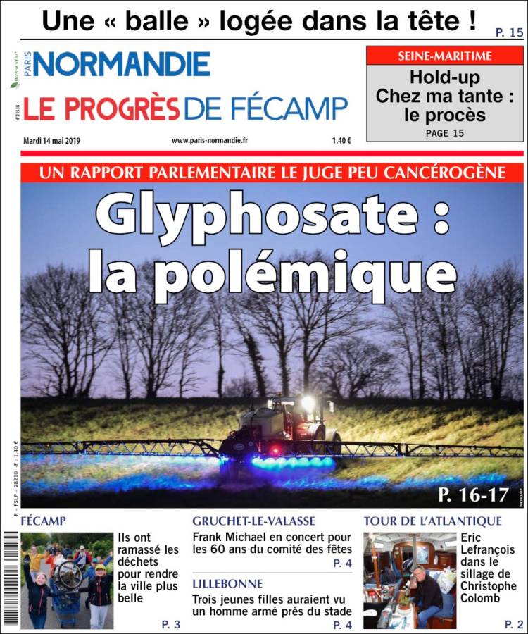 Portada de Progres de Fecamp (Francia)