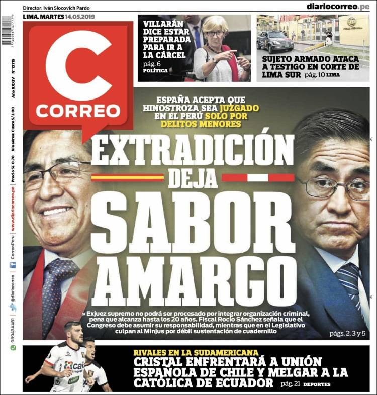 Portada de Diario Correo (Per&uacute;)