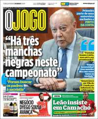Portada de O Jogo (Portugal)