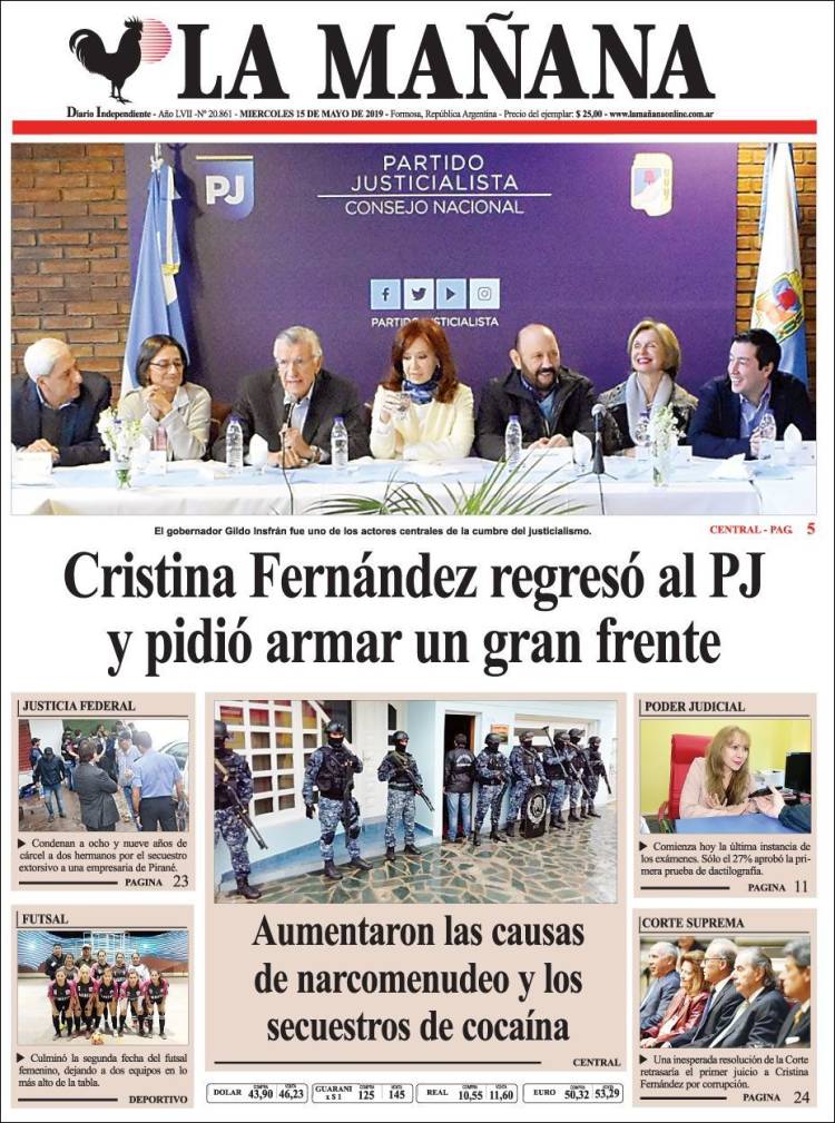 Portada de Diario La Mañana (Argentina)