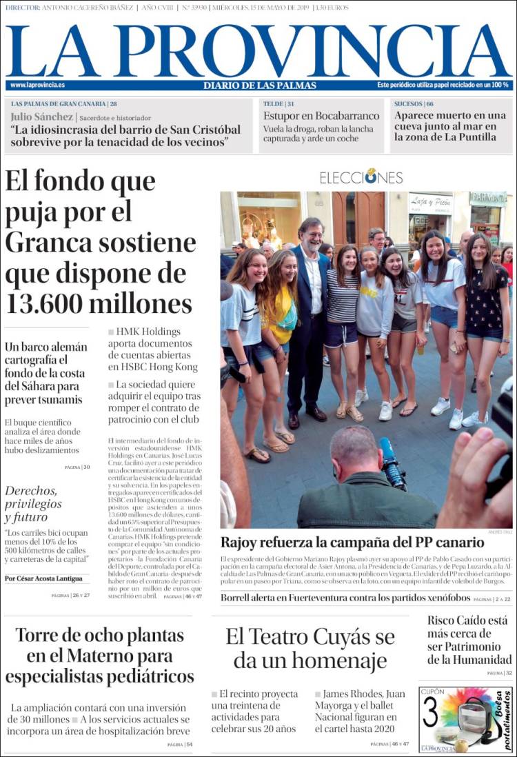 Portada de La Provincia (España)