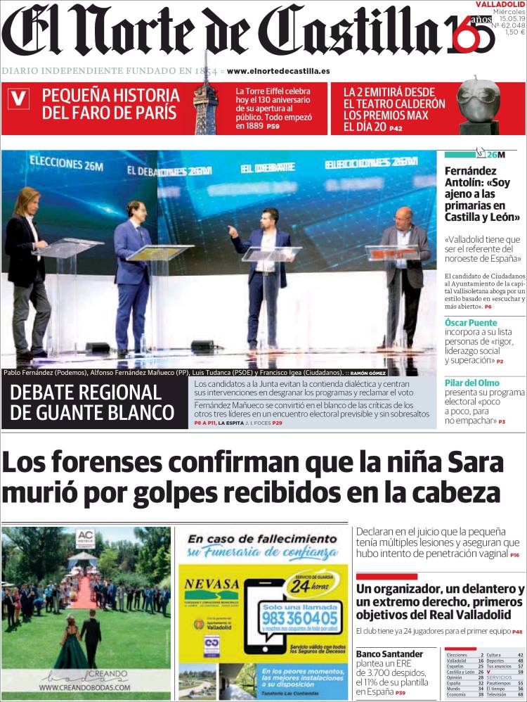 Portada de Norte de Castilla - Valladolid (Espa&ntilde;a)