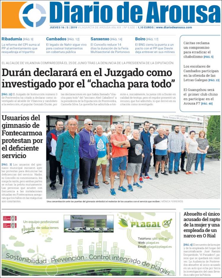 Portada de Diario de Arousa (España)