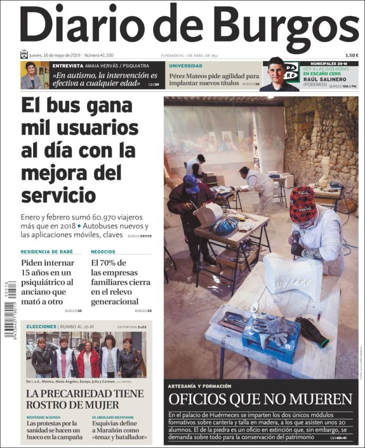 Portada de Diario de Burgos (España)