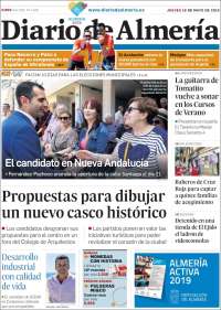 Portada de Diario de Almería (España)