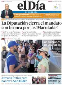 Portada de El Día de Córdoba (España)