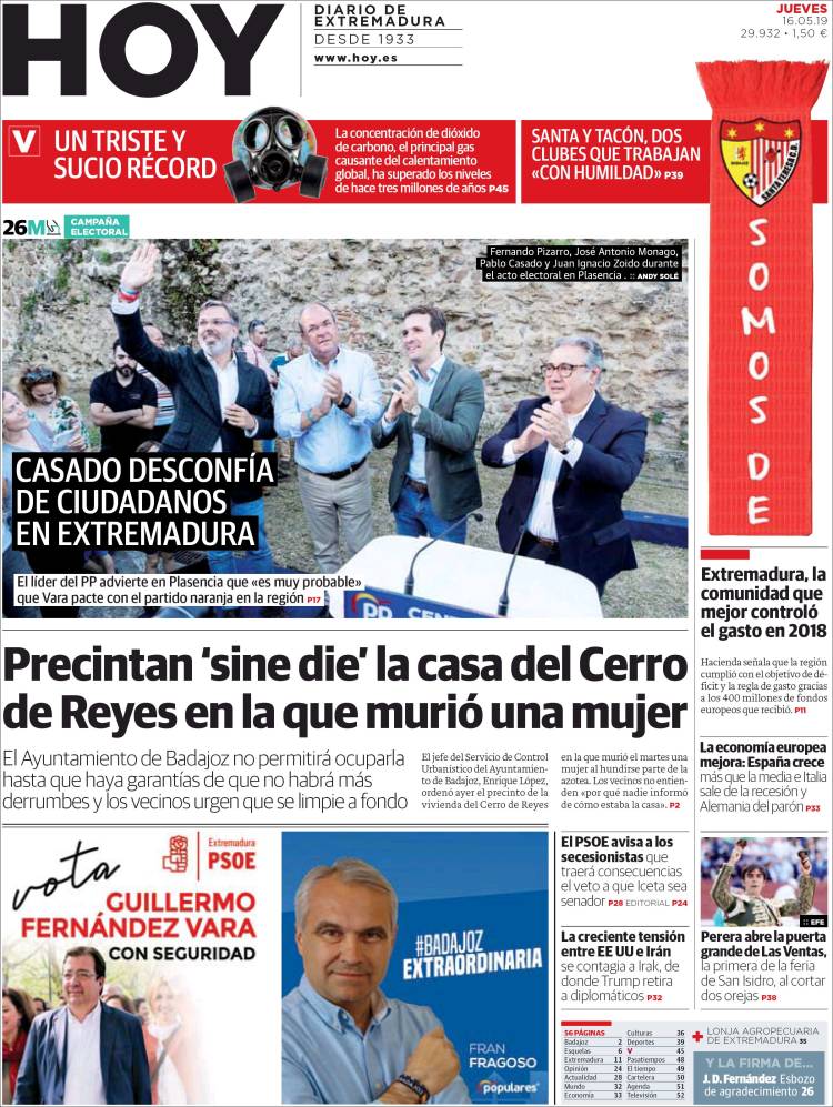 Portada de Hoy - Badajoz (España)