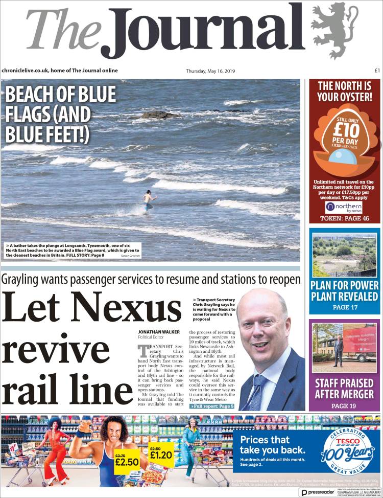 Portada de The Journal (Reino Unido)