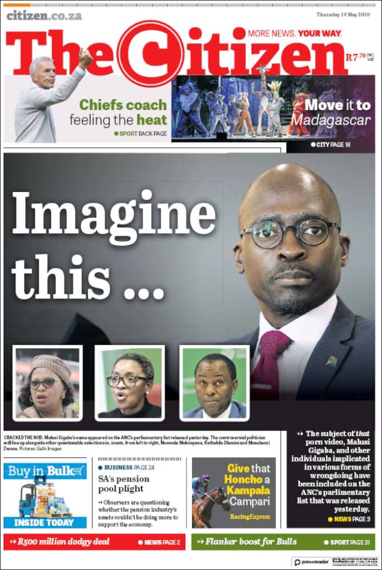 Portada de The Citizen (South Africa)