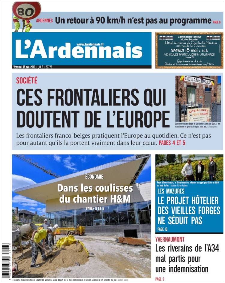 Portada de L'Ardenais (Francia)