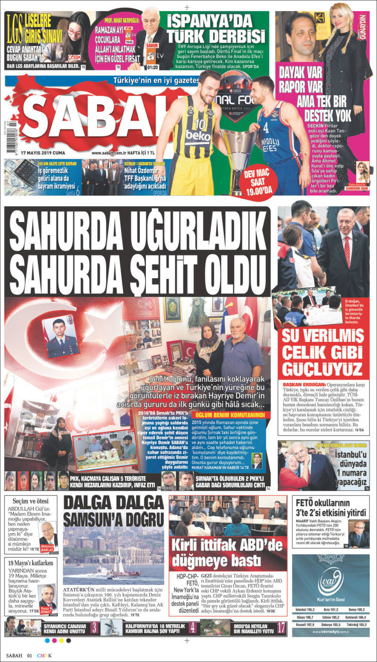 Portada de Sabah (Turqu&iacute;a)