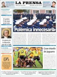 Portada de La Prensa (Argentina)