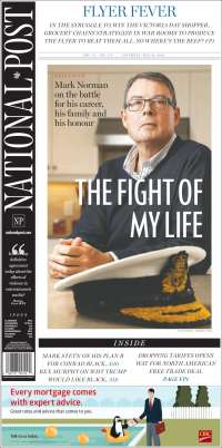 Portada de The National Post (Canadá)