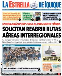 Portada de La Estrella de Iquique (Chile)