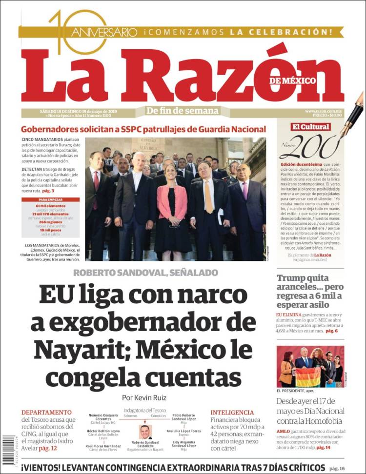 Portada de La Razón (México)