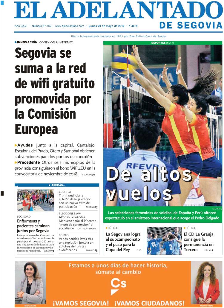 Portada de El Adelantado de Segovia (Spain)