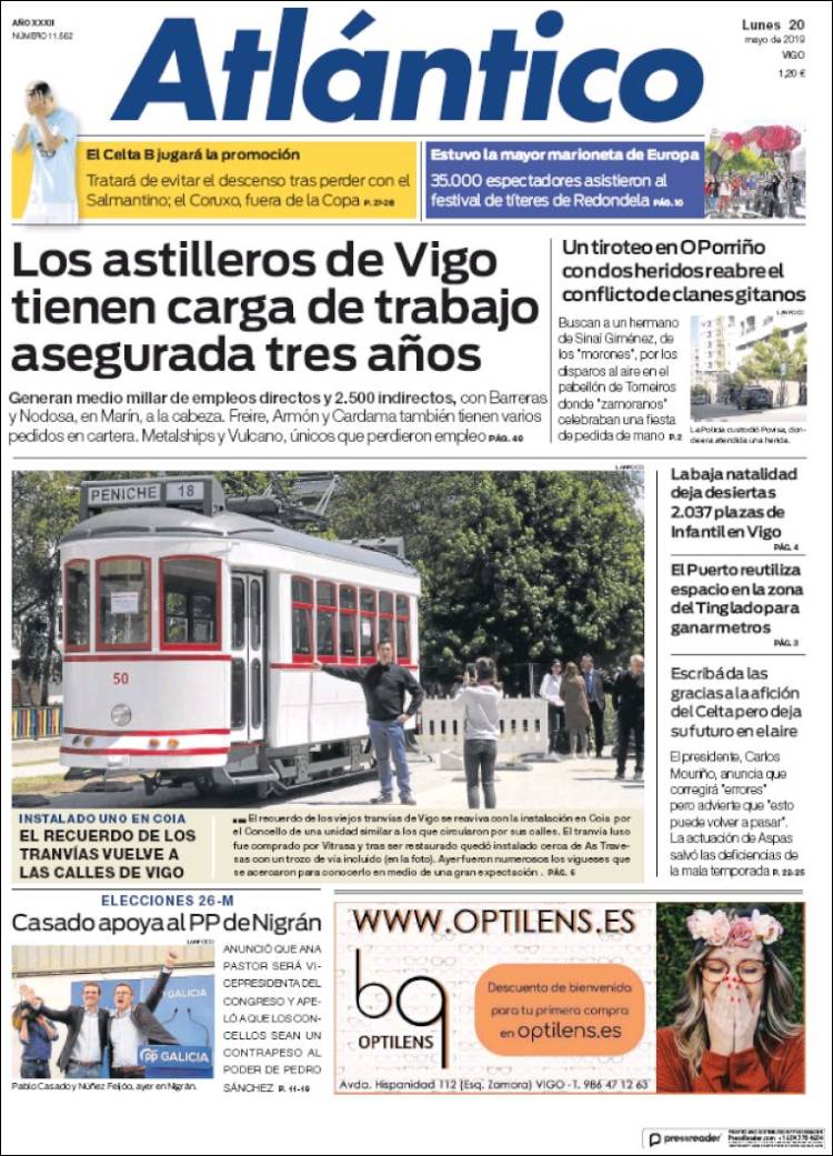 Portada de Atlántico Diario (Spain)