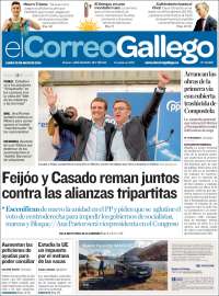 Portada de El Correo Gallego (España)