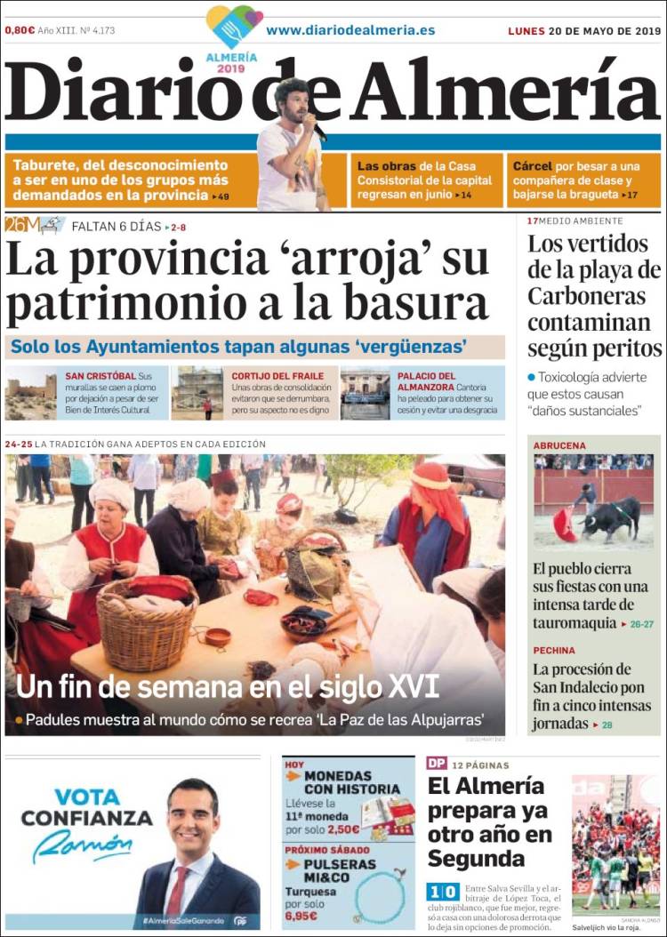 Portada de Diario de Almería (Spain)