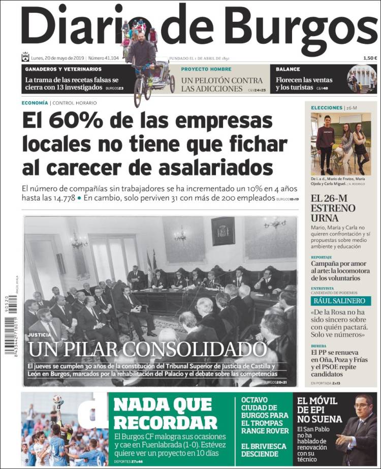 Portada de Diario de Burgos (Spain)