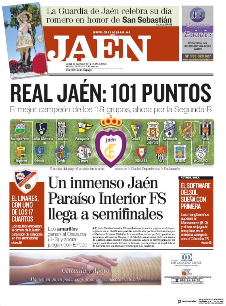 Portada de Diario Jaén (España)