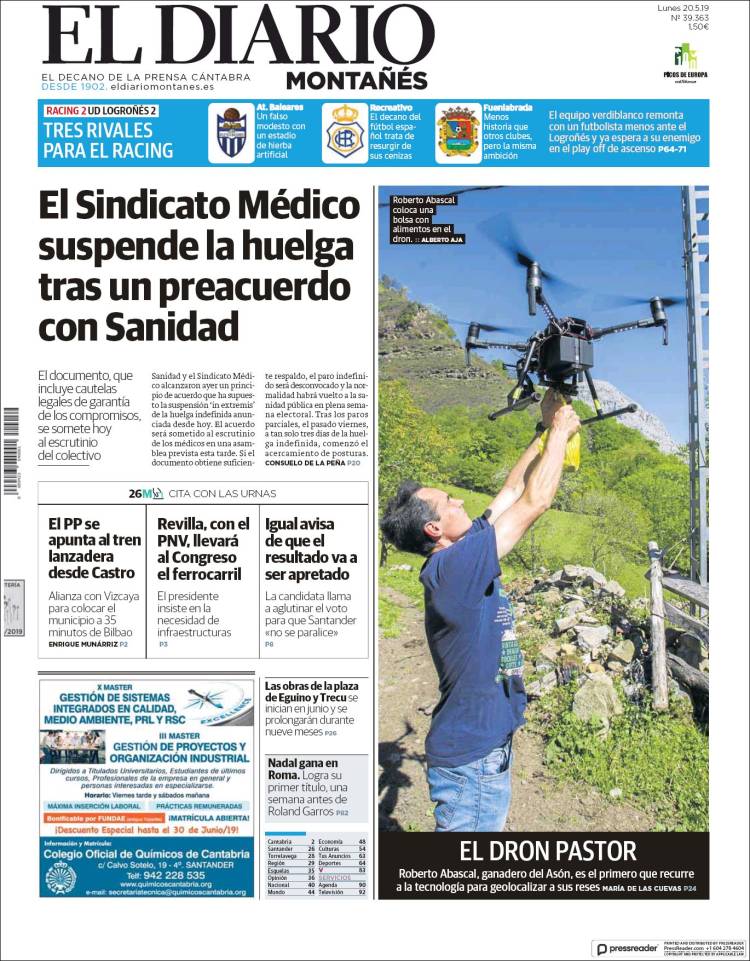 Portada de El Diario Montañés (Spain)