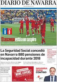 Portada de Diario de Navarra (España)