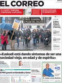 Portada de El Correo (España)