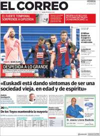 Portada de El Correo - Guipuzcoa (España)