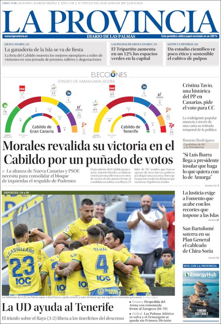 Portada de La Provincia (Spain)