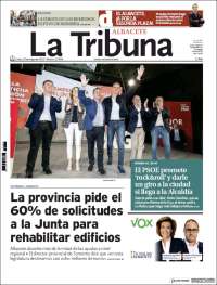 Portada de La Tribuna de Albacete (España)