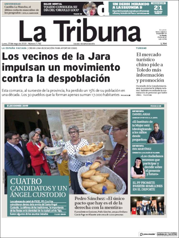 Portada de La Tribuna de Toledo (España)