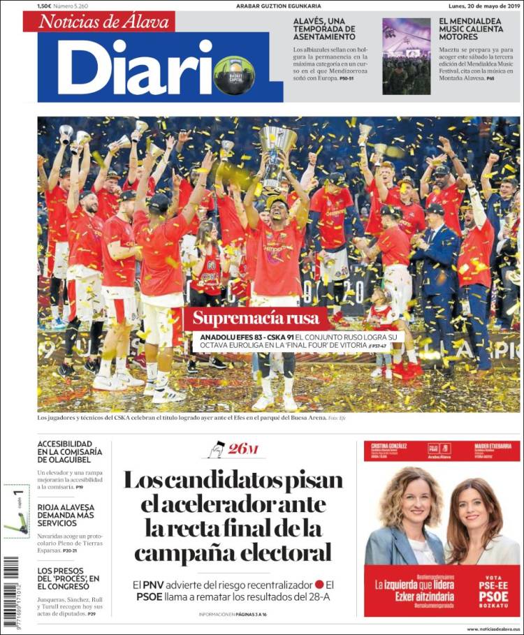 Portada de Noticias de Álava (Spain)